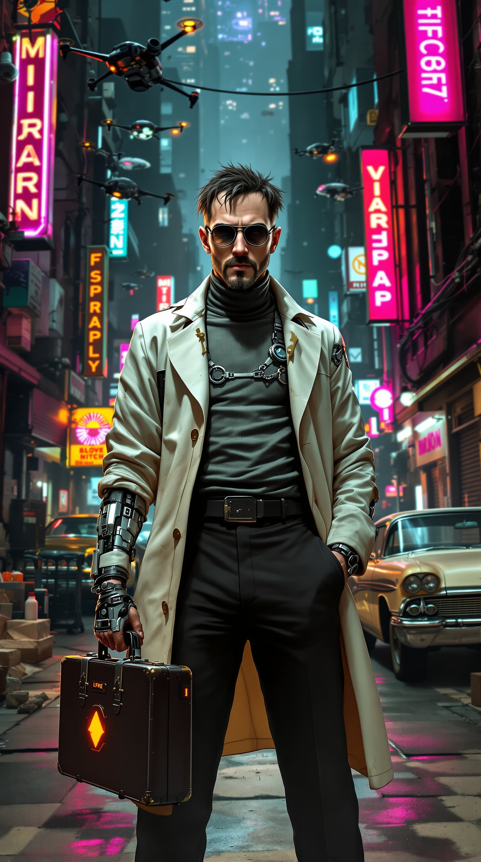 A realistic portrait of Dr. Algernop Krieger from the TV show Arc