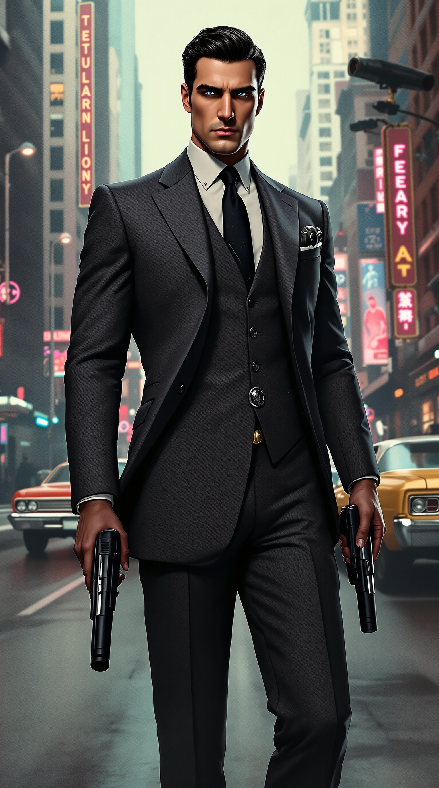 A realistic portrait of Sterling Archer from the TV show Archer,