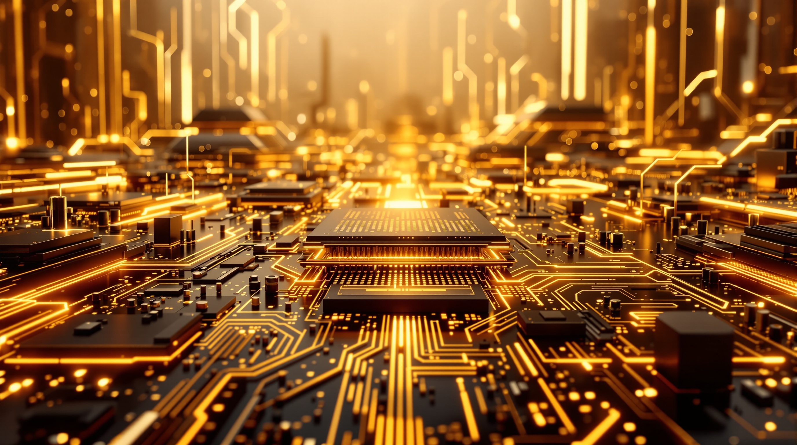 Futuristic background of circuit boards and electricity with the